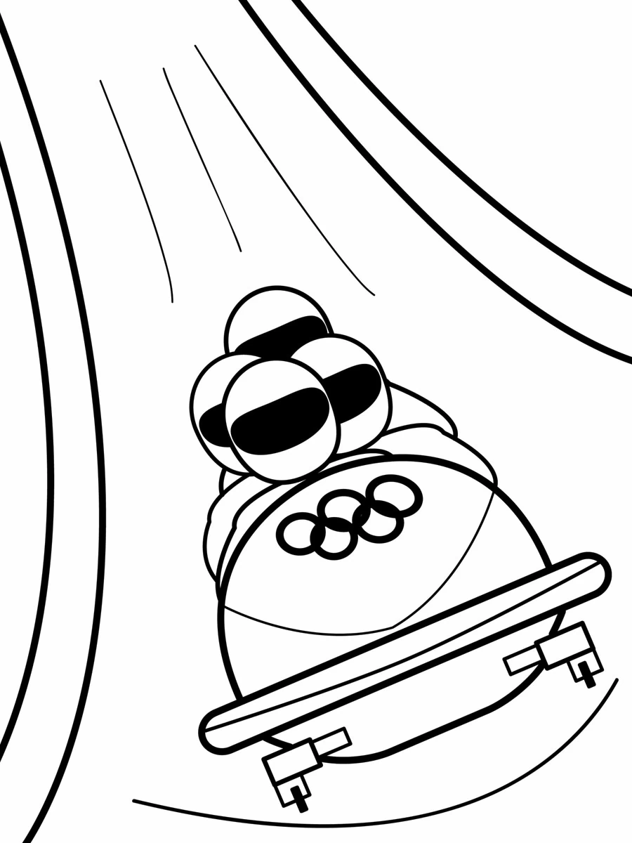 Coloriage gratuit Luge #142536 de la collection Sports à imprimer
