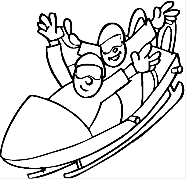 Coloriage gratuit Luge #142543 de la collection Sports à imprimer
