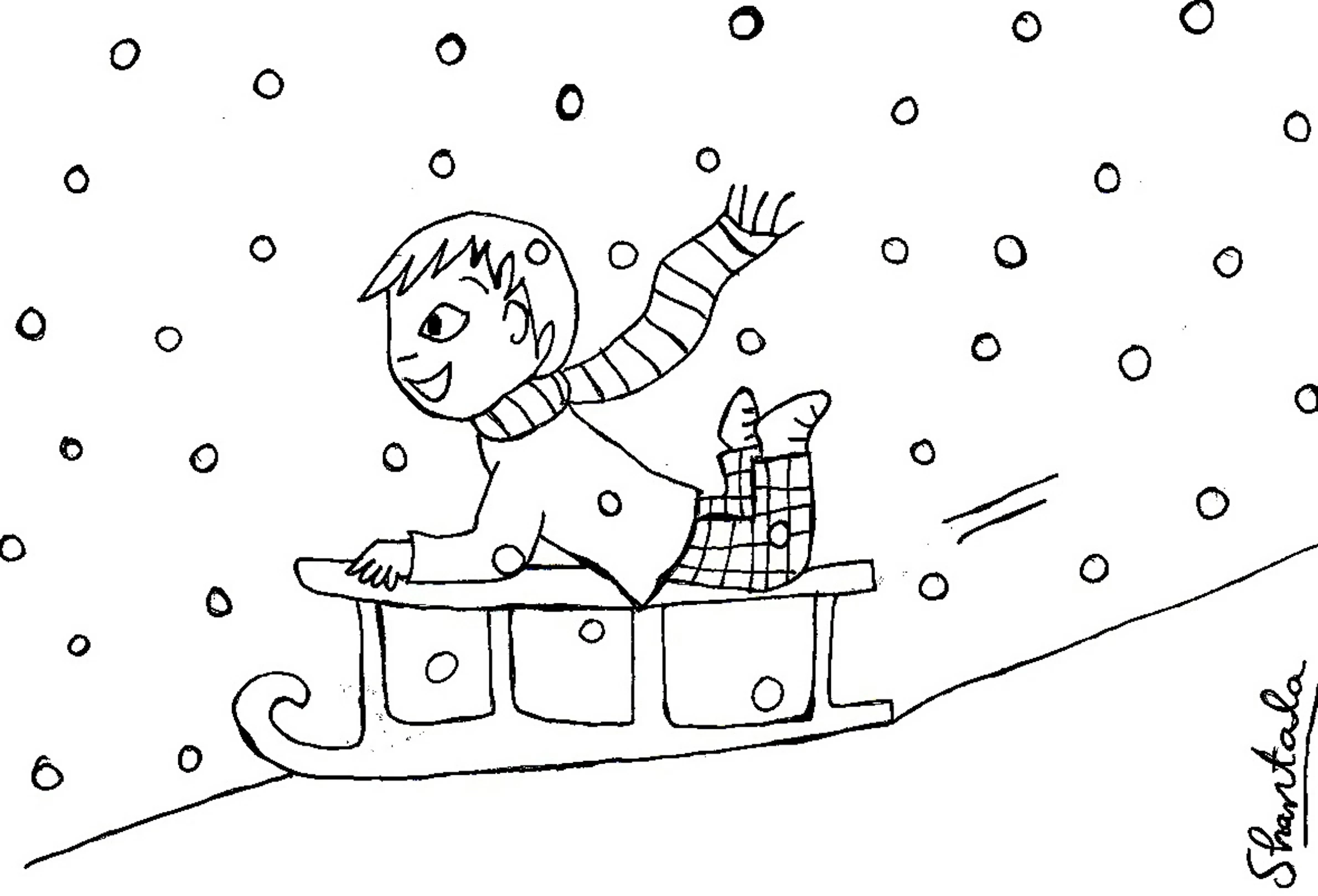 Coloriage gratuit Luge #142547 de la collection Sports à imprimer