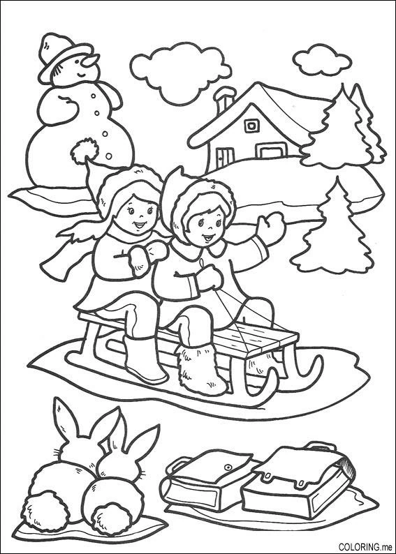 Coloriage gratuit Luge #142592 de la collection Sports à imprimer