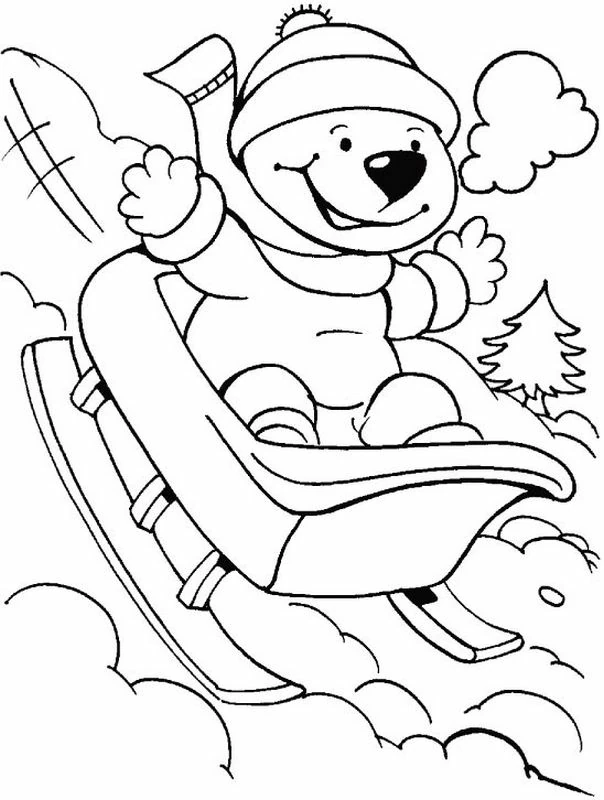 Coloriage gratuit Luge #142608 de la collection Sports à imprimer