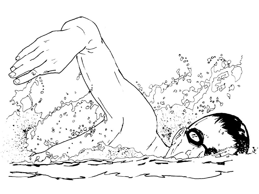 Dessin à colorier: Natation (Sports) #192682 - Coloriages à Imprimer Gratuits