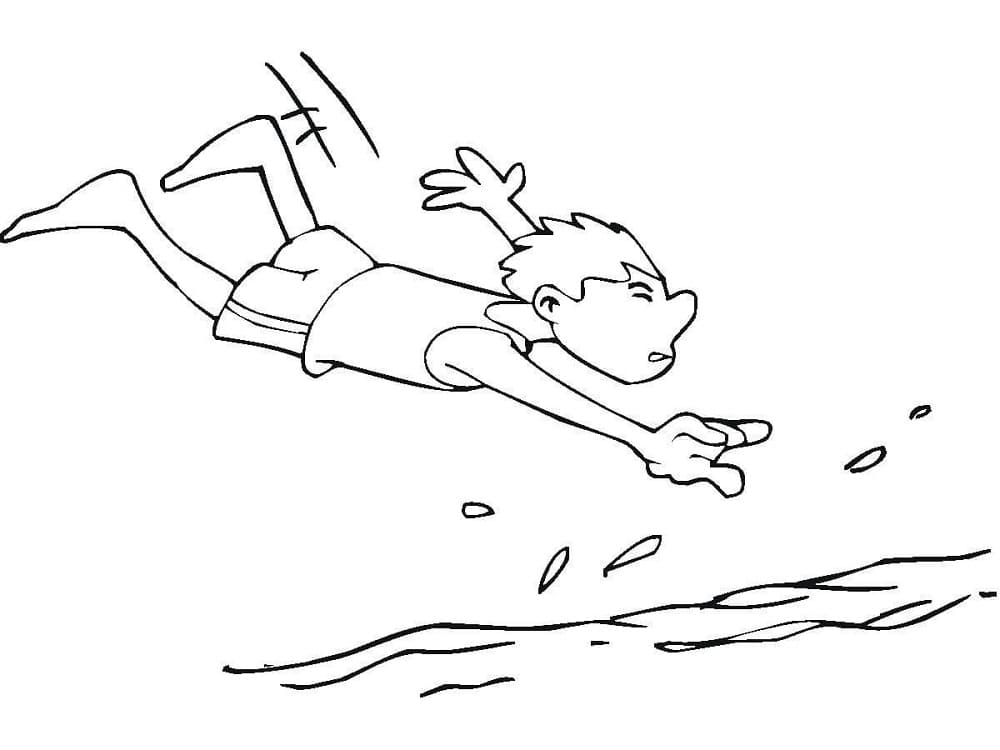 Coloriage gratuit Natation #192683 de la collection Sports à imprimer