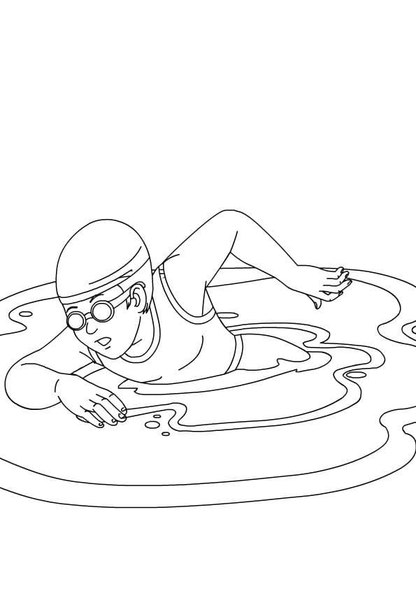 Coloriage gratuit Natation #192684 de la collection Sports à imprimer