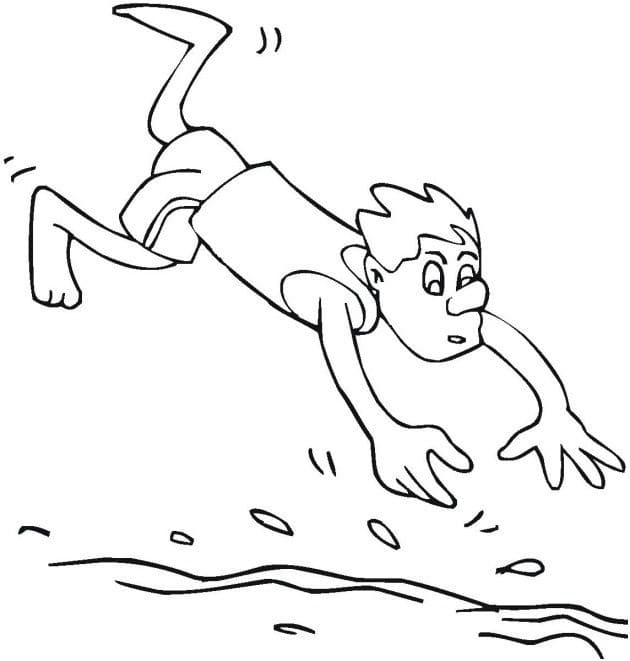 Coloriage gratuit Natation #192685 de la collection Sports à imprimer