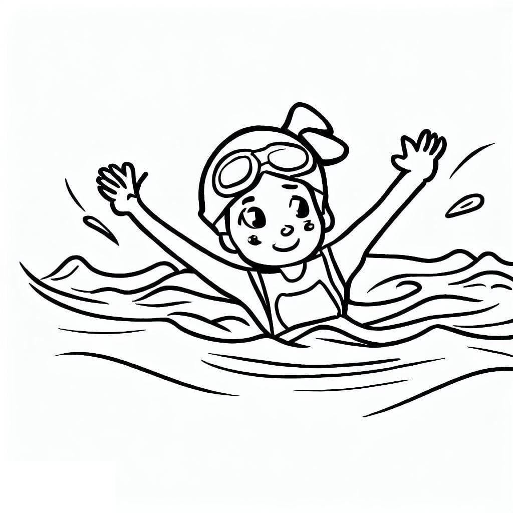 Coloriage gratuit Natation #192686 de la collection Sports à imprimer