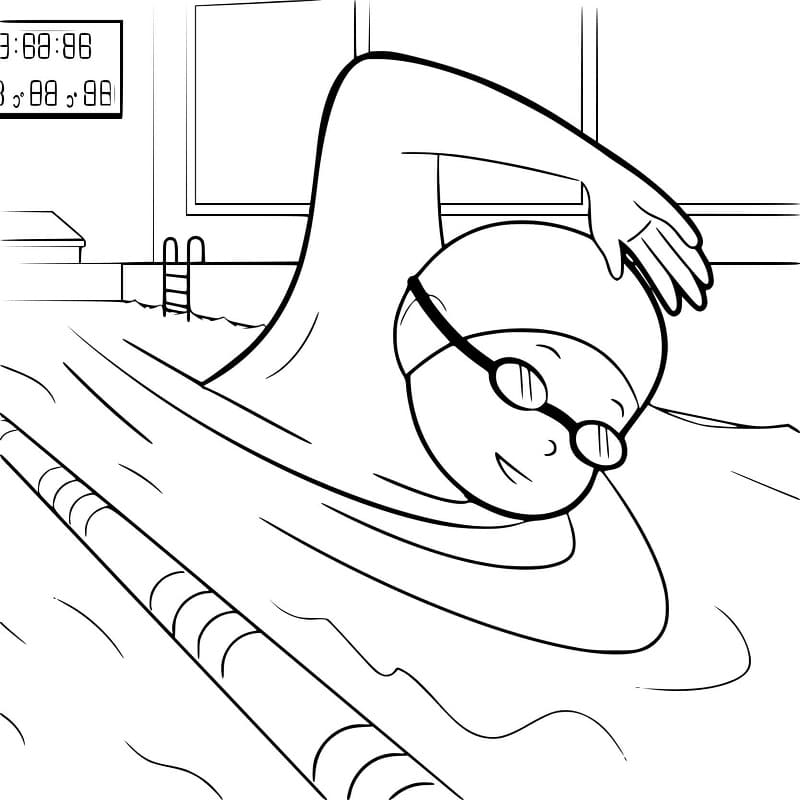 Coloriage gratuit Natation #192689 de la collection Sports à imprimer