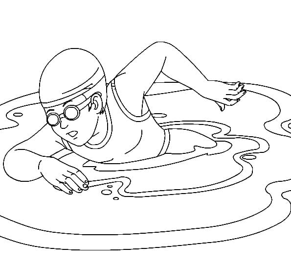 Coloriage gratuit Natation #192695 de la collection Sports à imprimer