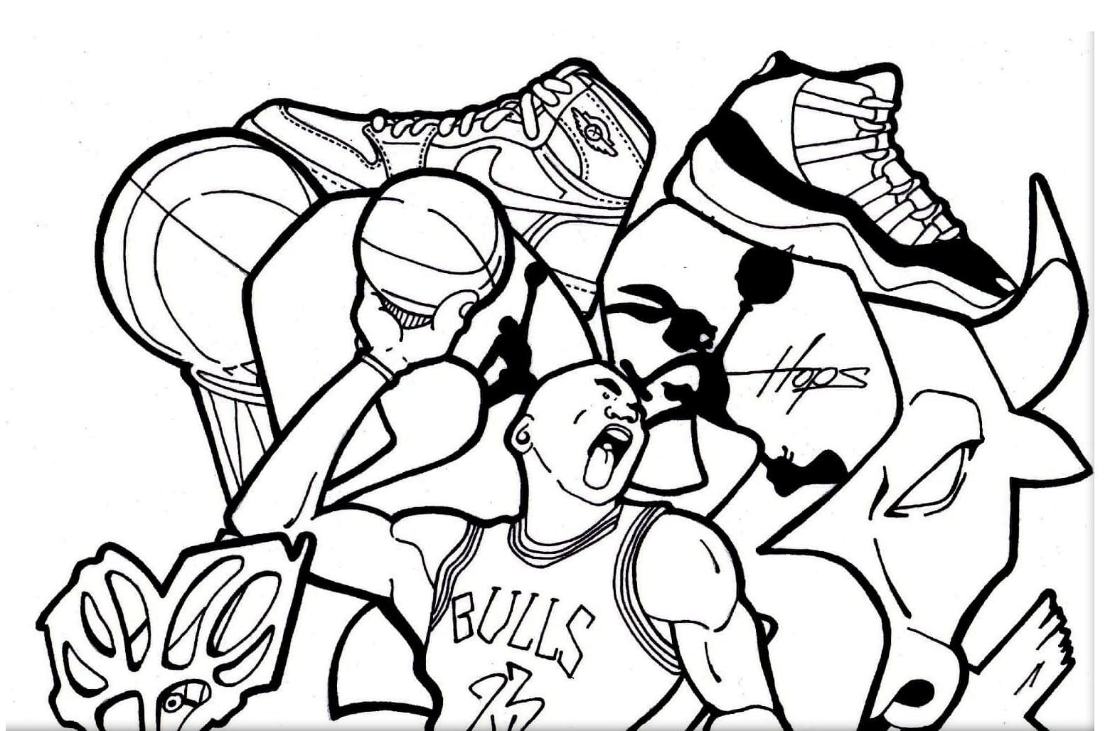 Coloriage gratuit Nike #214910 de la collection Sports à imprimer