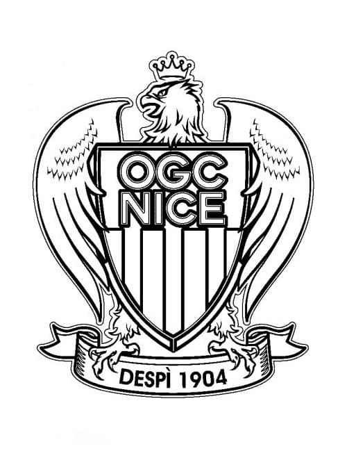 Coloriage gratuit OGC Nice #188532 de la collection Sports à imprimer