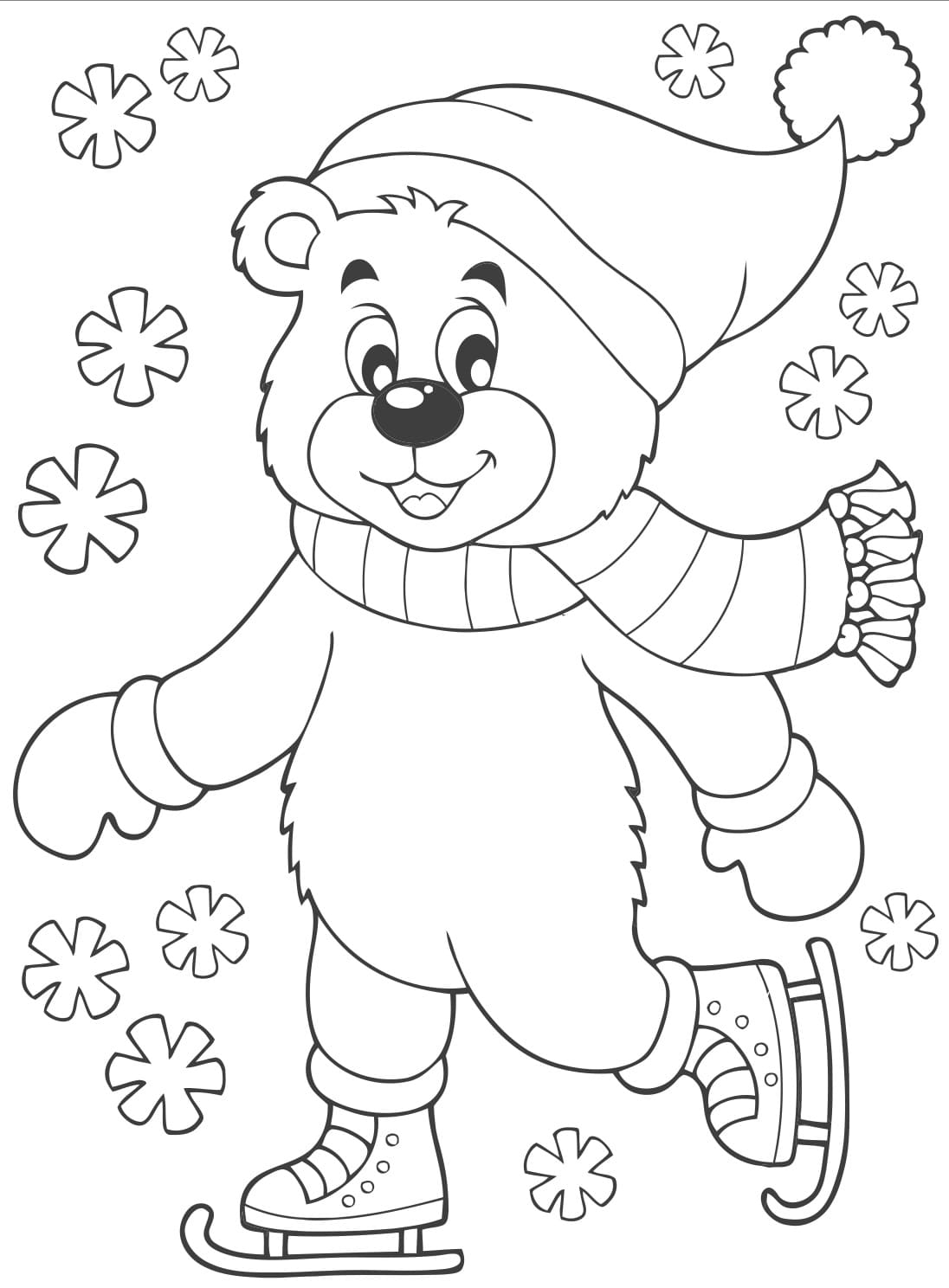 Coloriage gratuit Patinage #207291 de la collection Sports à imprimer