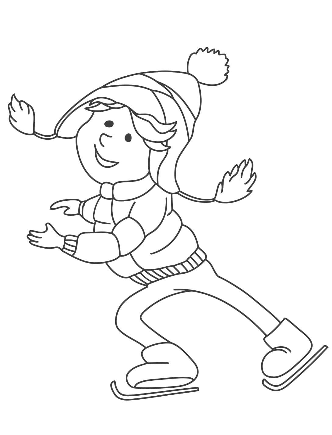 Coloriage gratuit Patinage #207292 de la collection Sports à imprimer