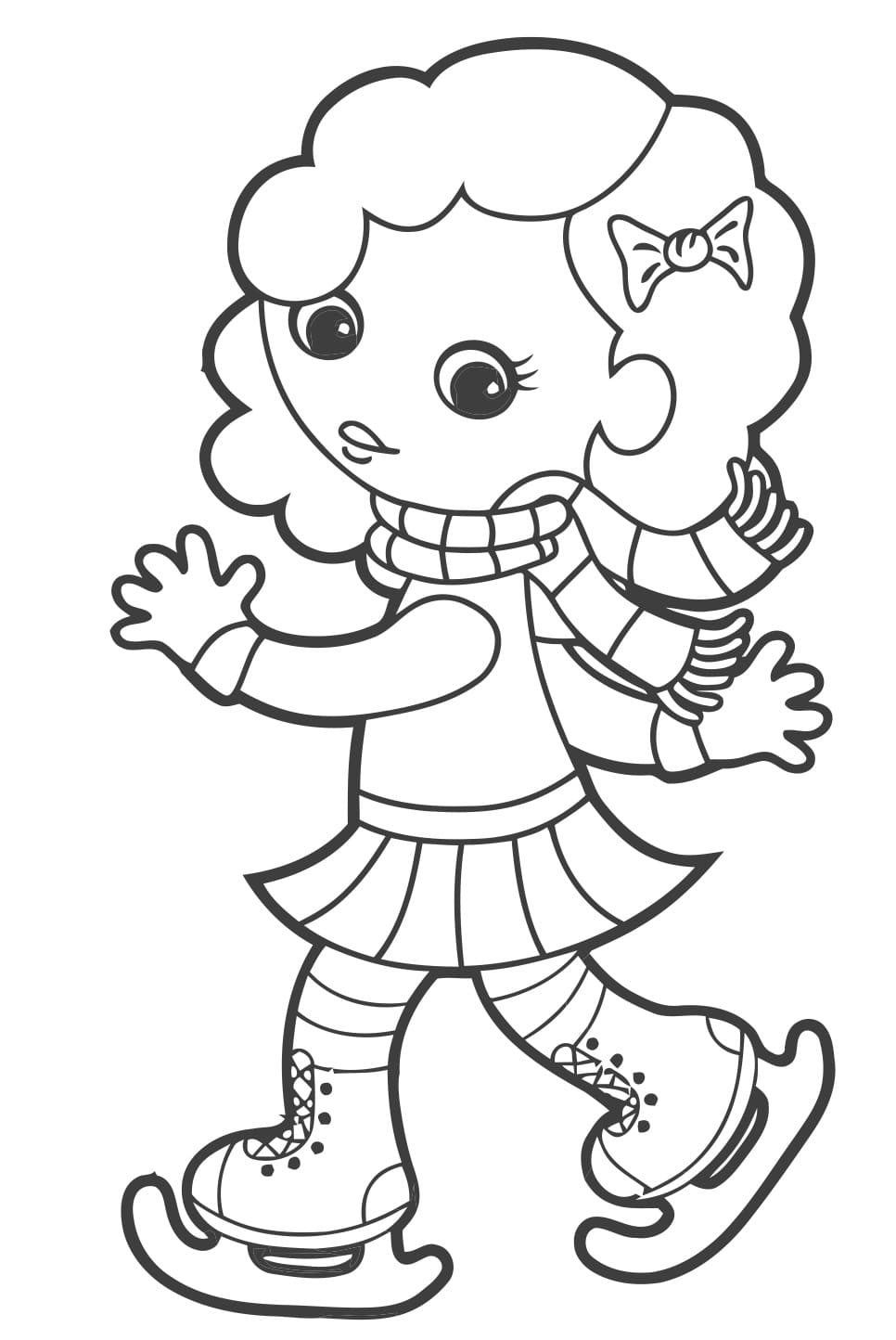 Coloriage gratuit Patinage #207295 de la collection Sports à imprimer