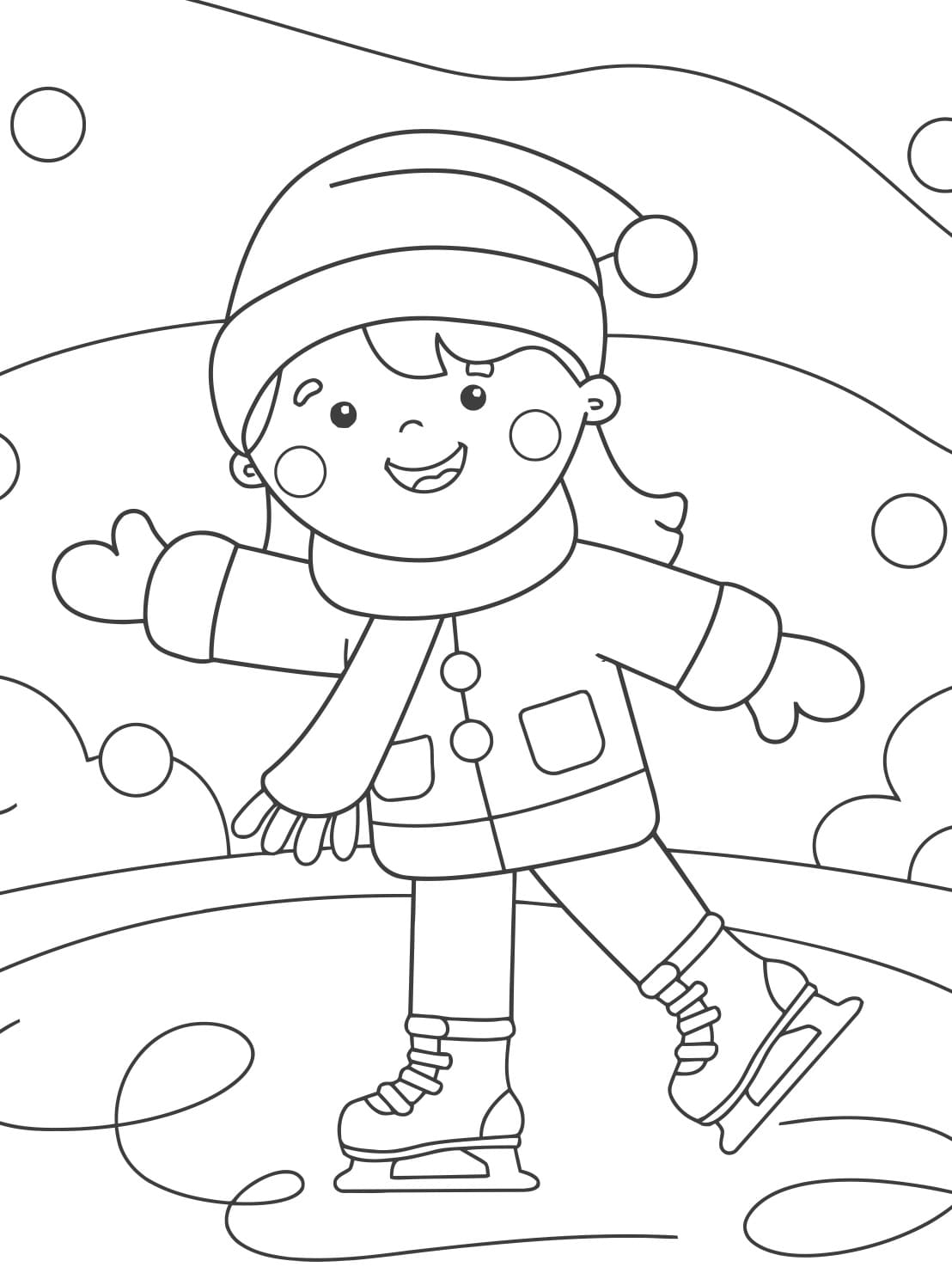 Coloriage gratuit Patinage #207296 de la collection Sports à imprimer