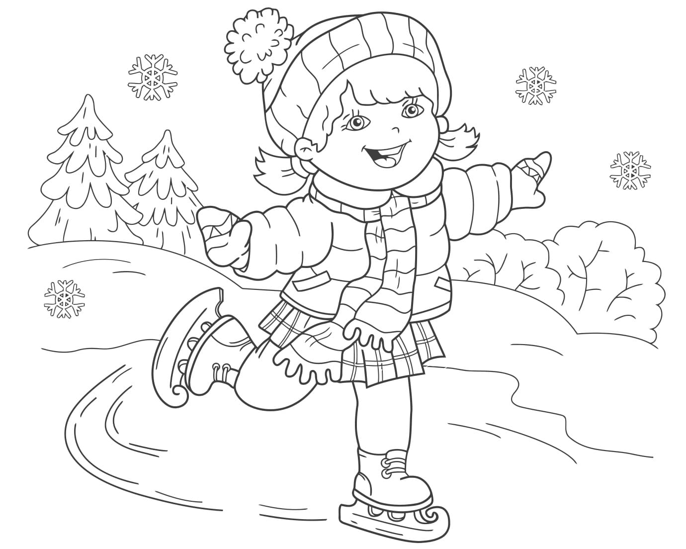 Coloriage gratuit Patinage #207297 de la collection Sports à imprimer
