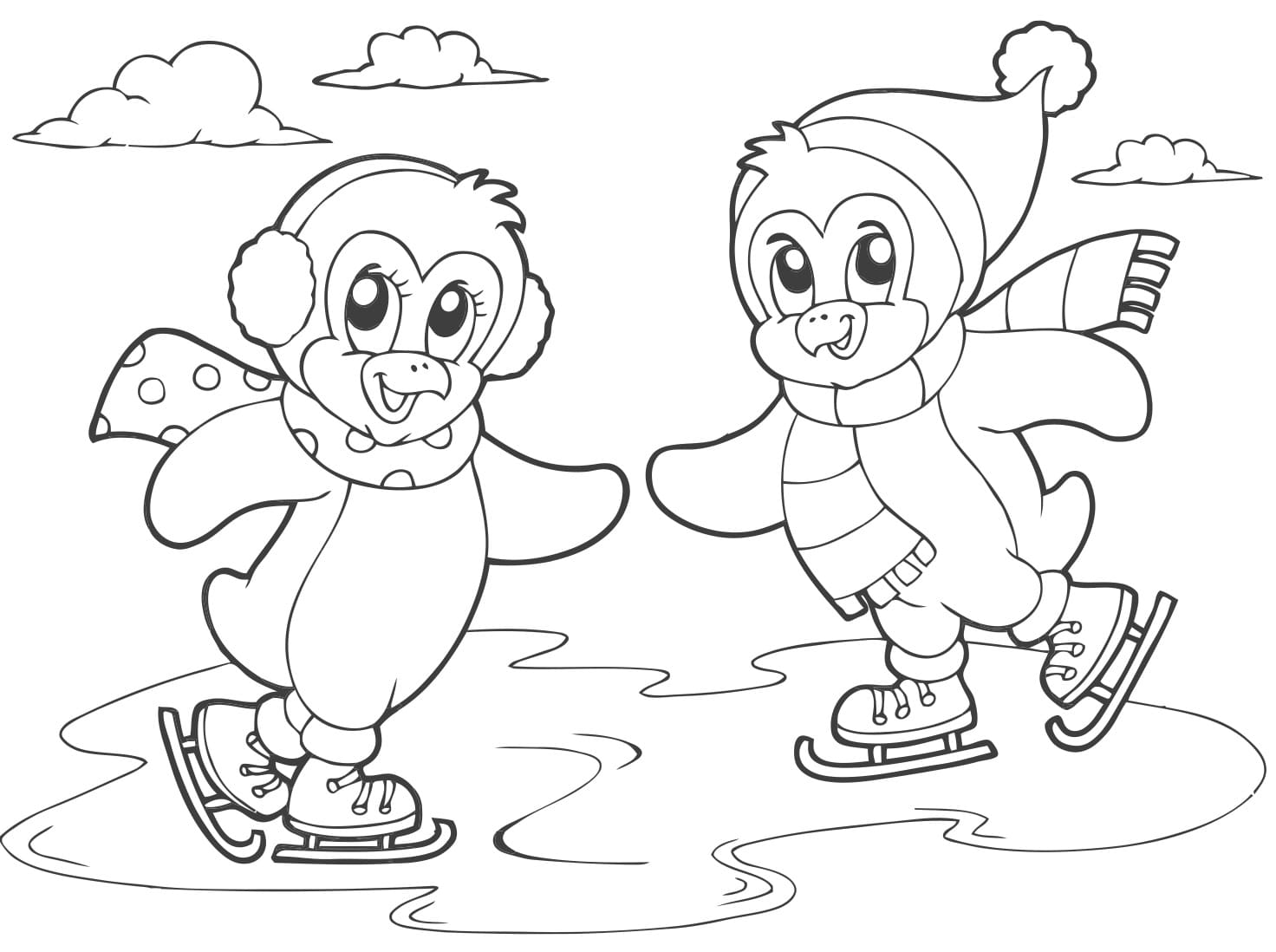 Coloriage gratuit Patinage #207299 de la collection Sports à imprimer