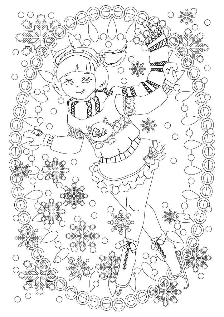 Coloriage gratuit Patinage #207304 de la collection Sports à imprimer