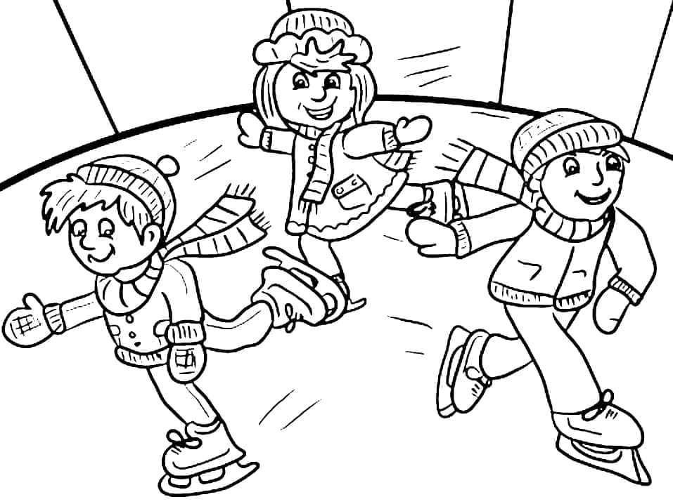 Coloriage gratuit Patinage #207309 de la collection Sports à imprimer
