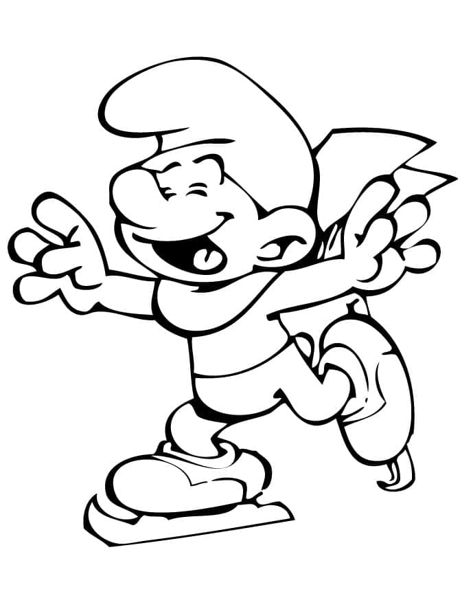 Dessin à colorier Patinage #207329 issu de la collection Sports, prêt à imprimer