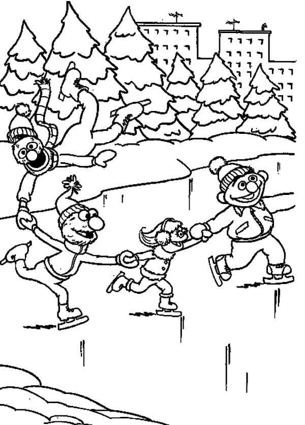 Coloriage gratuit Patinage #207330 de la collection Sports à imprimer