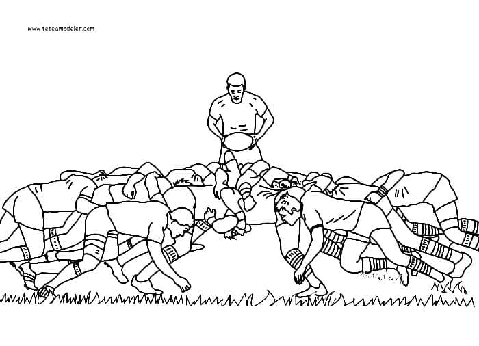 Coloriage gratuit Rugby #211294 de la collection Sports à imprimer