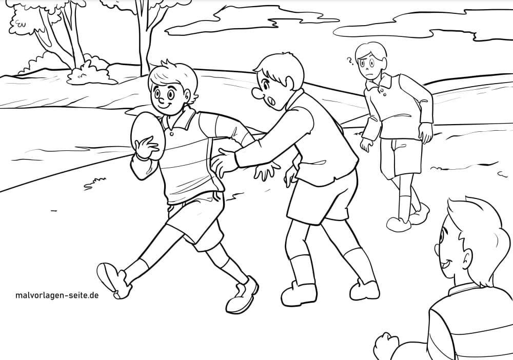 Coloriage gratuit Rugby #211298 de la collection Sports à imprimer