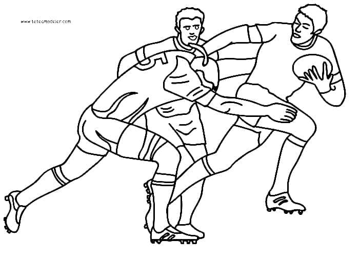 Coloriage gratuit Rugby #211299 de la collection Sports à imprimer