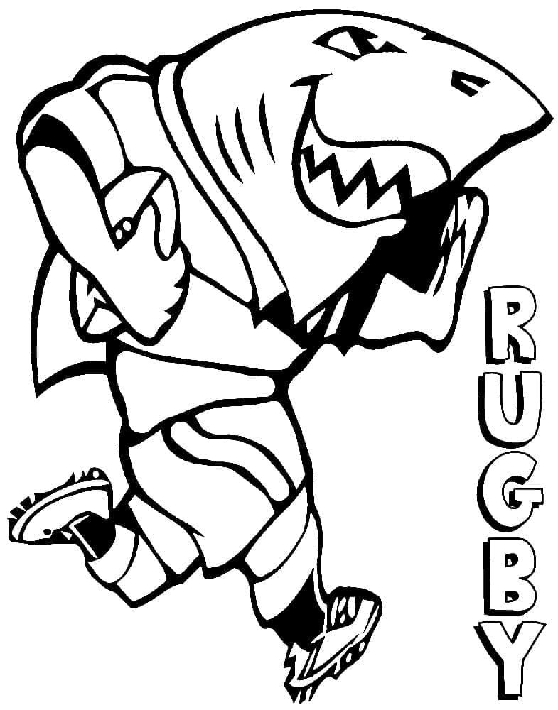 Coloriage gratuit Rugby #211304 de la collection Sports à imprimer