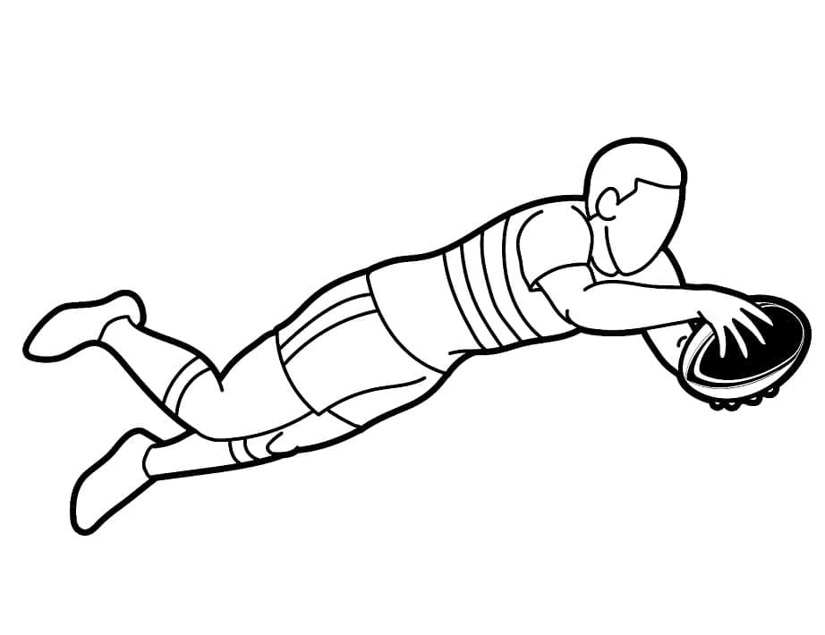 Coloriage gratuit Rugby #211306 de la collection Sports à imprimer