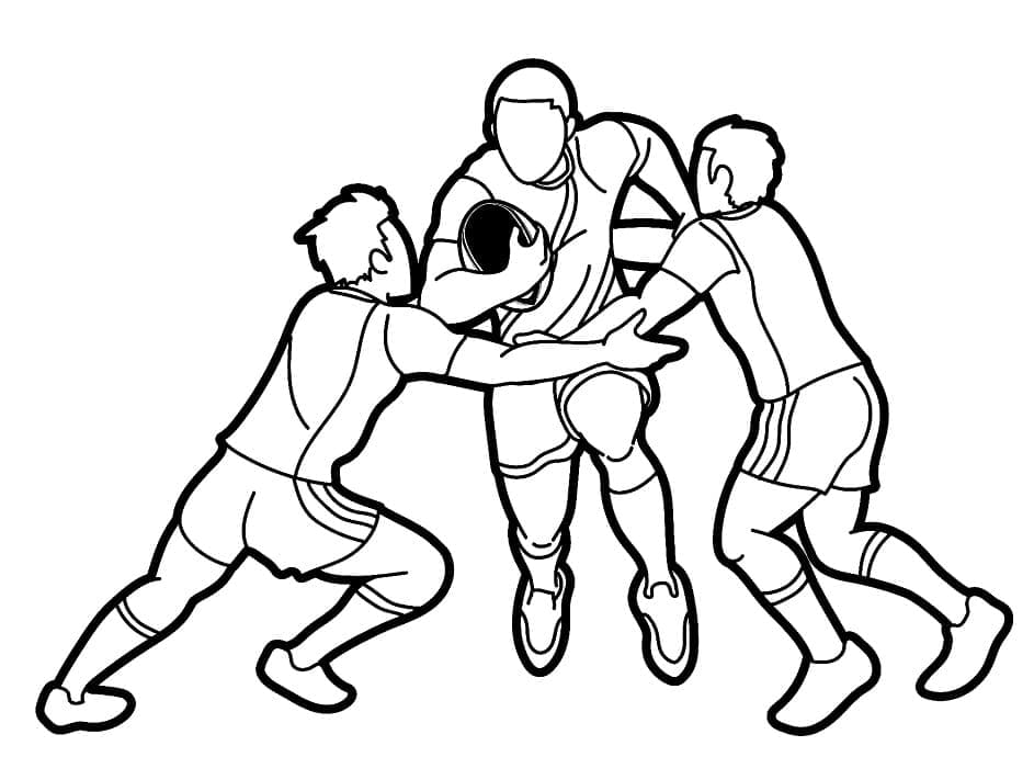 Coloriage gratuit Rugby #211312 de la collection Sports à imprimer