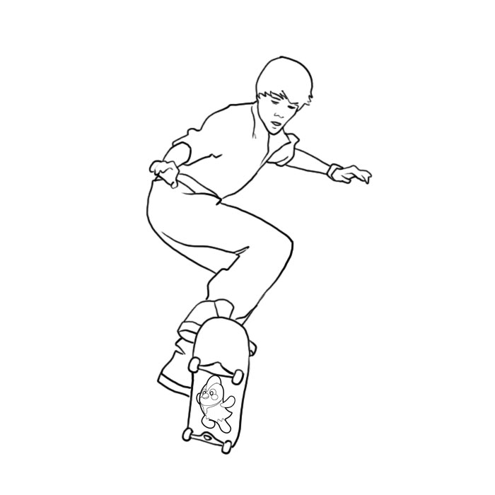 Dessin Skateboard / Planche à roulette #139281 à colorier de la série Sports, gratuit à télécharger et imprimer