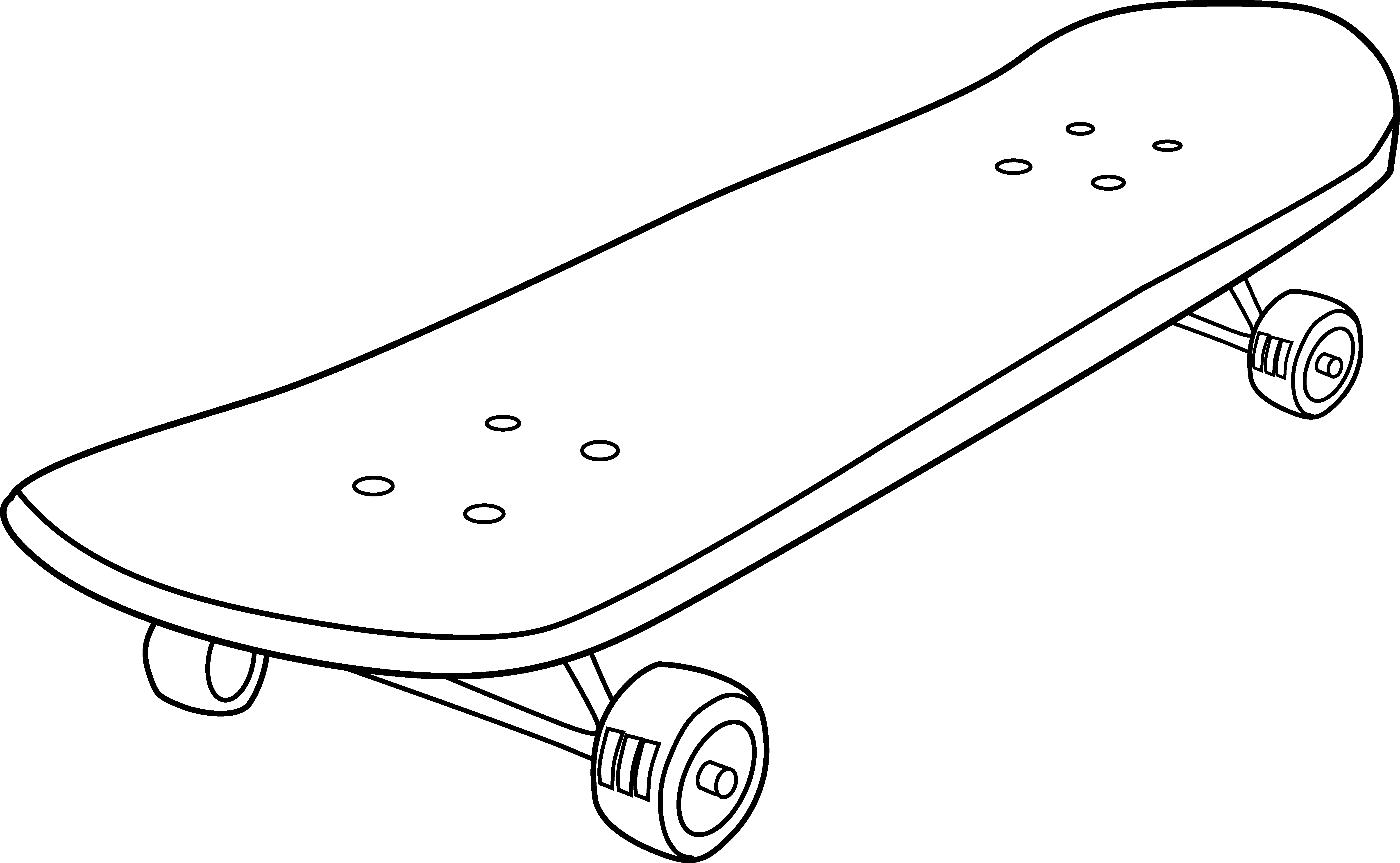 Coloriage gratuit Skateboard / Planche à roulette #139289 de la collection Sports à imprimer