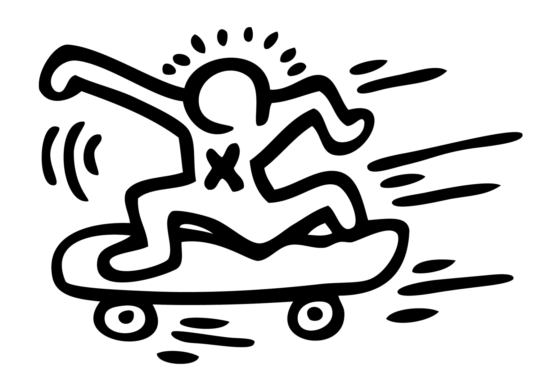 Coloriage gratuit Skateboard / Planche à roulette #139328 de la collection Sports à imprimer