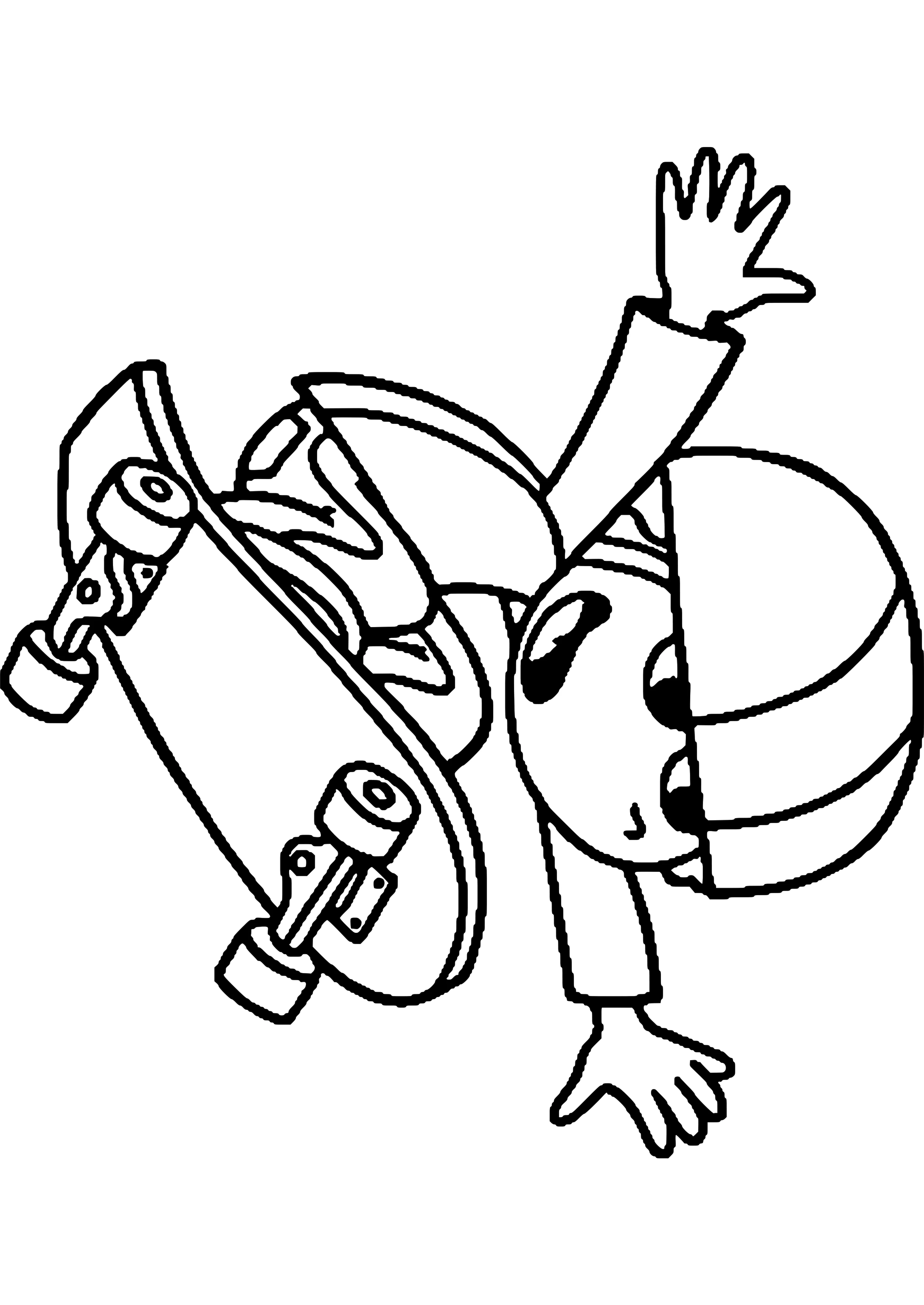 Coloriage gratuit Skateboard / Planche à roulette #139367 de la collection Sports à imprimer