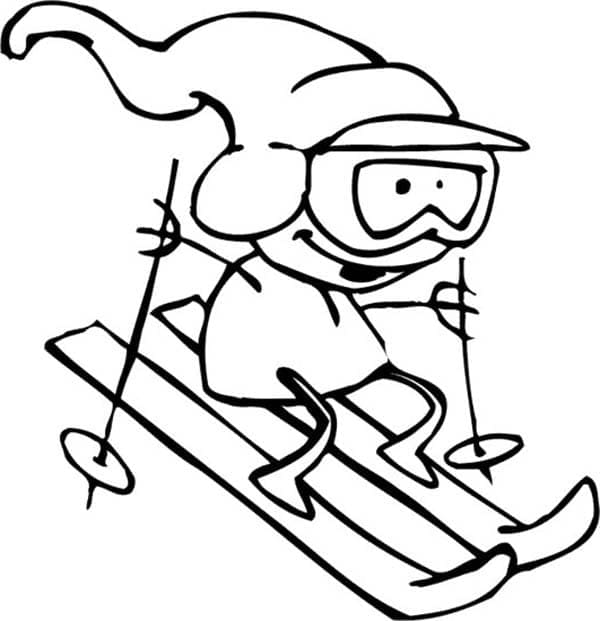 Coloriage gratuit Ski #198420 de la collection Sports à imprimer
