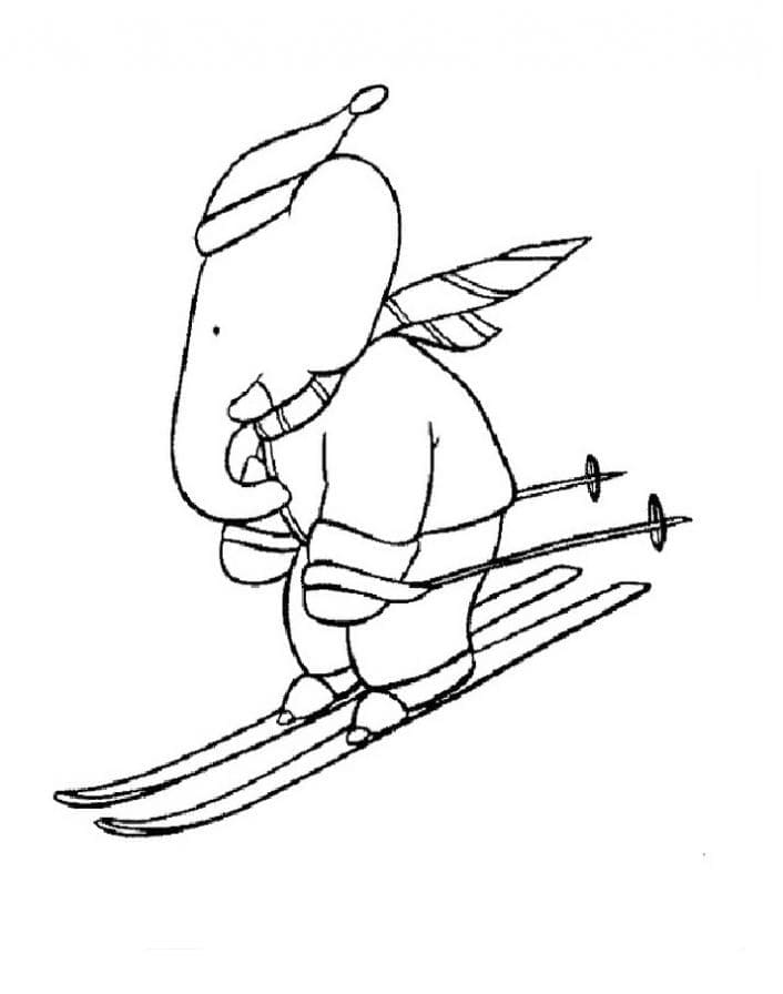 Dessin à colorier: Ski (Sports) #198424 - Coloriages à Imprimer Gratuits