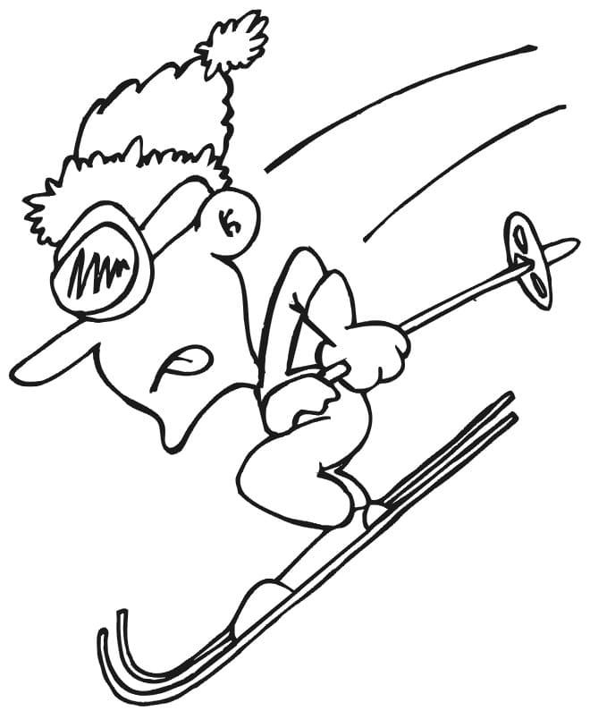 Coloriage gratuit Ski #198451 de la collection Sports à imprimer