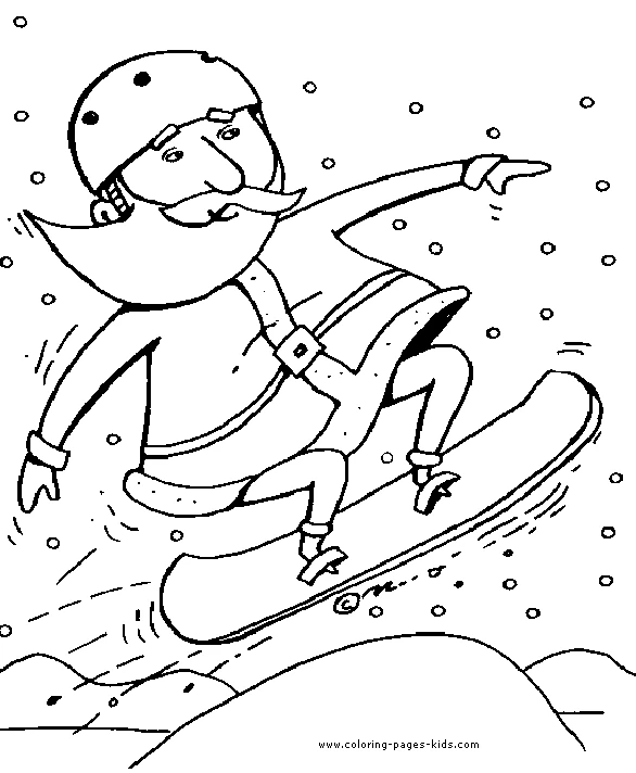 Coloriage gratuit Snowboard / Planche à neige #143832 de la collection Sports à imprimer