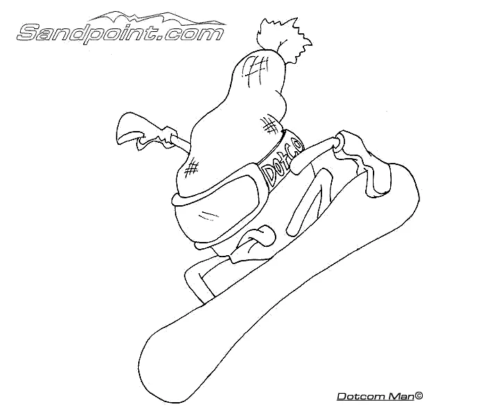 Coloriage gratuit Snowboard / Planche à neige #143870 de la collection Sports à imprimer