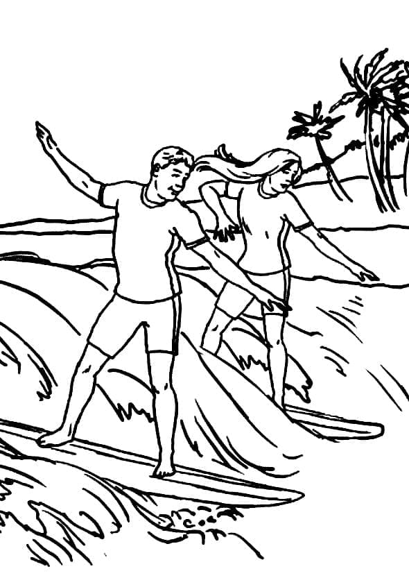 Dessin à colorier: Surf (Sports) #214188 - Coloriages à Imprimer Gratuits