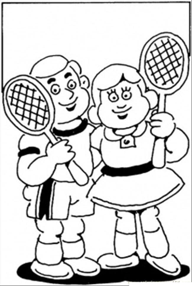 Page de coloriage Tennis #173796, collection Sports, à imprimer et colorier