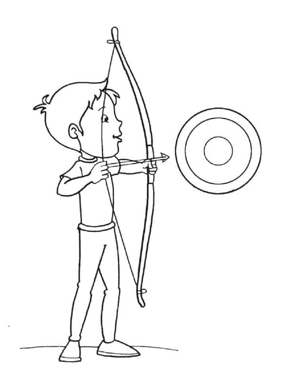 Coloriage gratuit Tir à l’arc #173829 de la collection Sports à imprimer