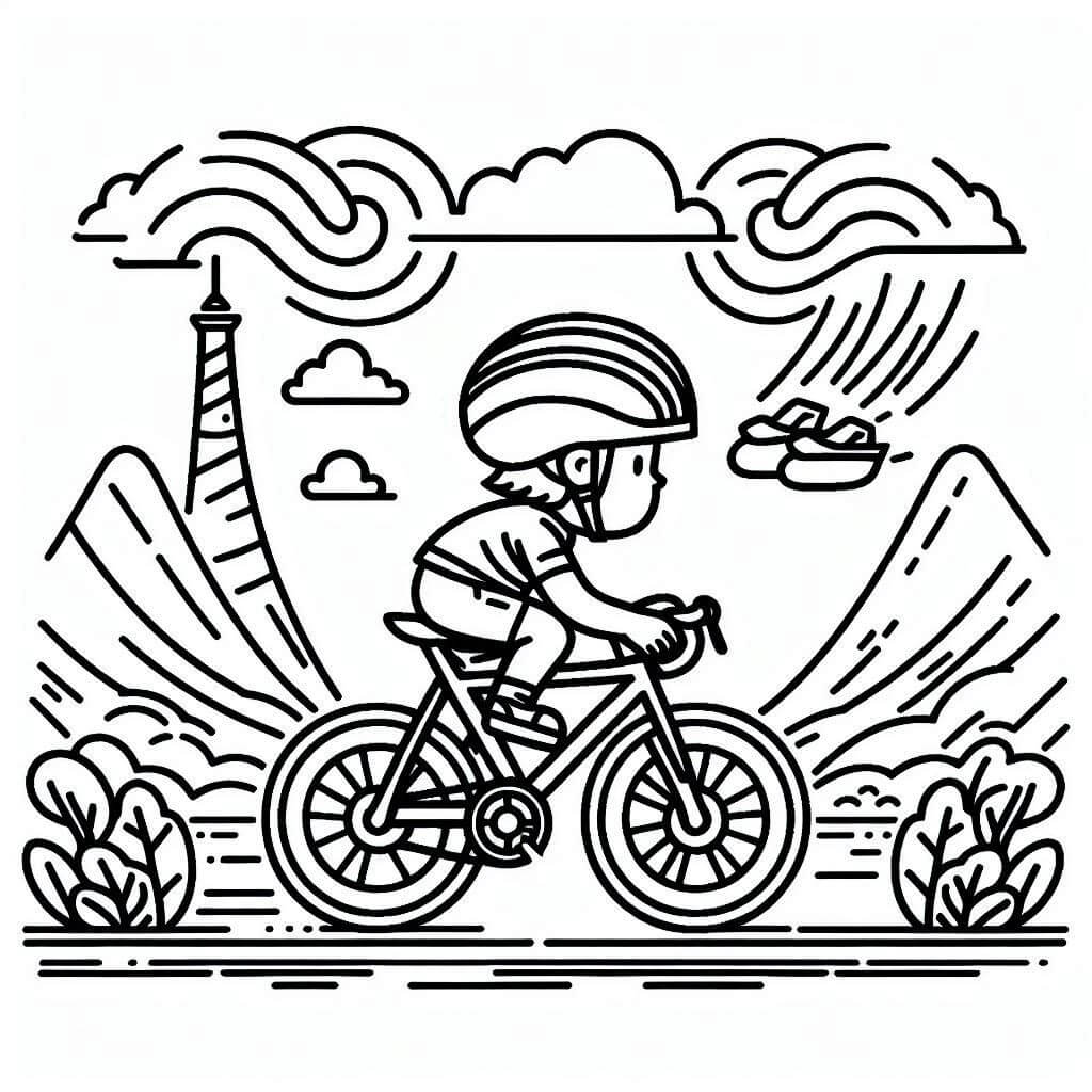 Coloriage gratuit Tour de France #221133 de la collection Sports à imprimer