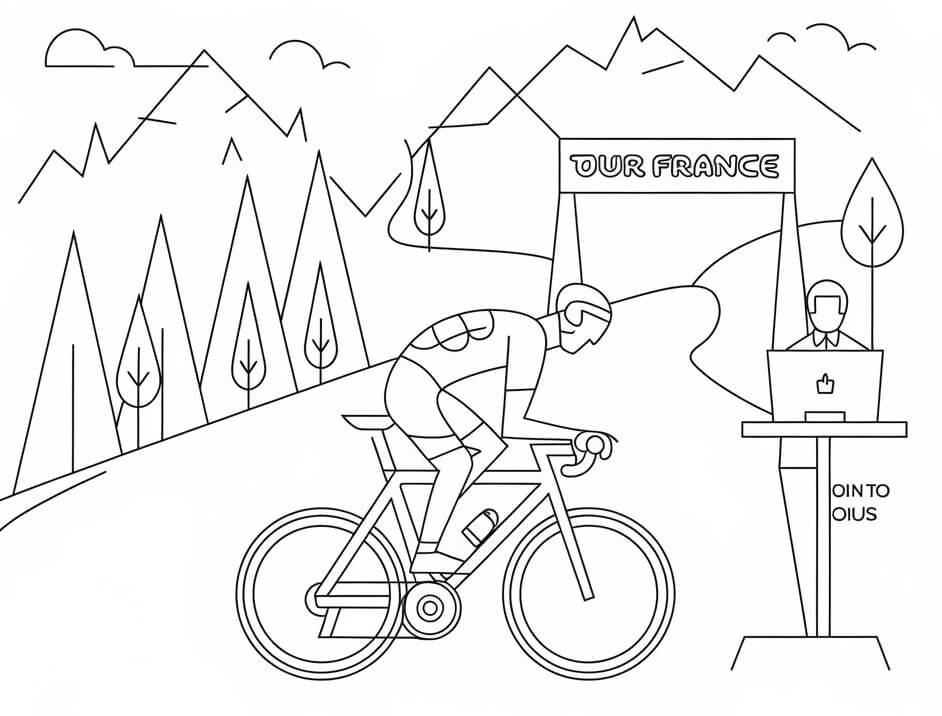 Coloriage gratuit Tour de France #221134 de la collection Sports à imprimer