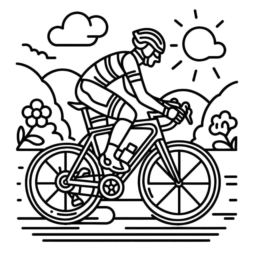 Coloriage gratuit Tour de France #221149 de la collection Sports à imprimer