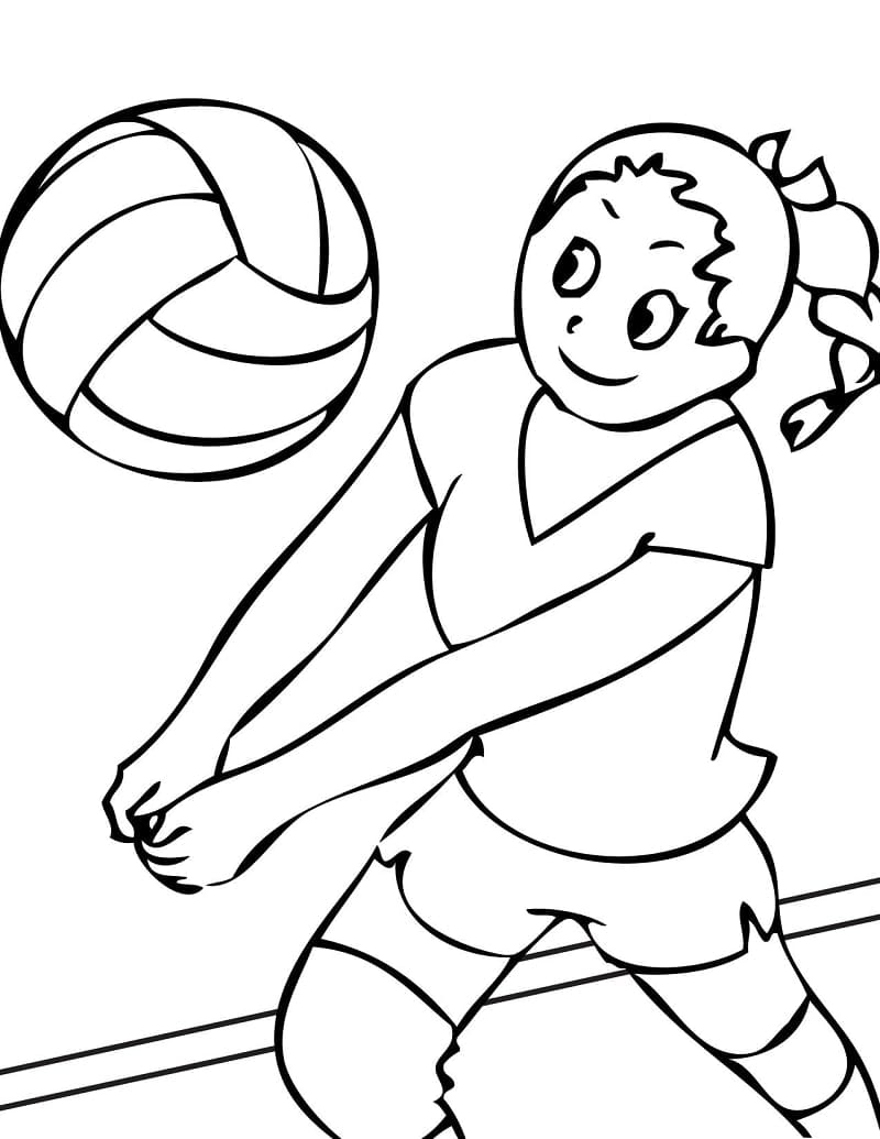Coloriage gratuit Volley-ball #176986 de la collection Sports à imprimer