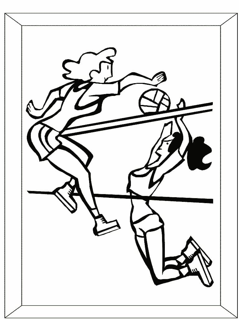 Coloriage gratuit pour enfants et adultes Volley-ball #176988, collection Sports