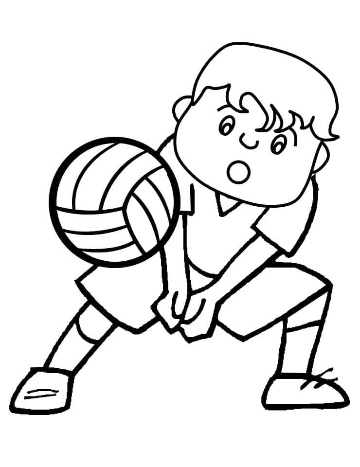 Coloriage gratuit Volley-ball #176989 de la collection Sports à imprimer