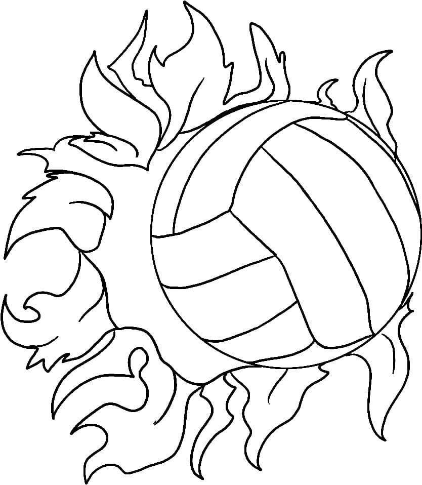 Coloriage gratuit Volley-ball #177005 de la collection Sports à imprimer