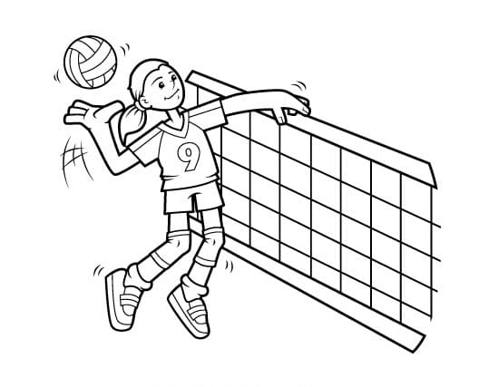 Coloriage gratuit Volley-ball #218838 de la collection Sports à imprimer